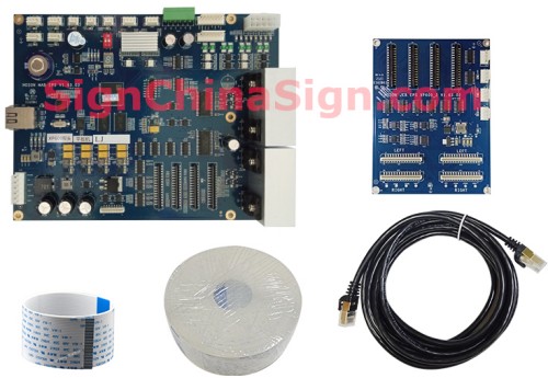 Hoson XP600 boards kit with cable work for 2 pieces XP600 Flatbed cable conection Version — product reference