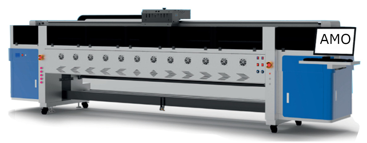 AMO UV Inkjet Printer AM3200UV8k24i-ES 3.2meters with 8 Konica 1024i Printheads — supplier technical reference